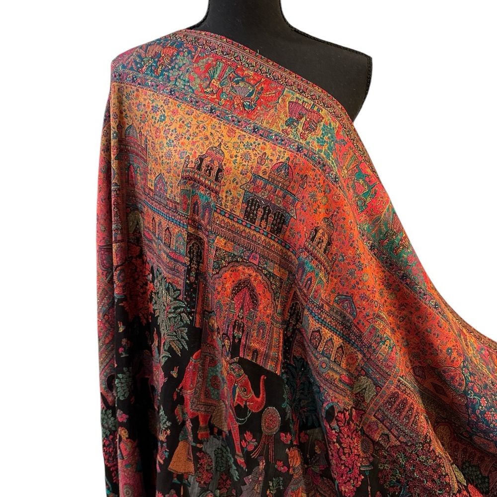 Mughal Inspired Design , Fine Quality ,Pure Pashmina, Kani Shawl, Wedding Shawl